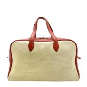 Pre-owned Canvas handbags Hermès Vintage , Beige , Dames