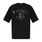 T-shirt met logo Dsquared2 , Black , Heren