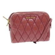 Pre-owned Leather shoulder-bags Miu Miu Pre-owned , Pink , Dames