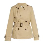 Korte trenchcoat Burberry , Green , Dames