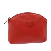 Pre-owned Leather pouches Celine Vintage , Red , Dames