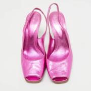 Pre-owned Leather sandals Sergio Rossi Pre-owned , Pink , Dames