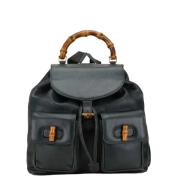 Pre-owned Leather backpacks Gucci Vintage , Black , Dames