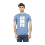 Casual Ronde Hals Korte Mouw T-shirt Baldinini , Blue , Heren