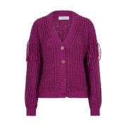 Jade Cardigan Pl06 Stijlvolle Jas Lofty Manner , Purple , Dames