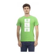 Casual Ronde Hals Korte Mouw T-shirt Baldinini , Green , Heren