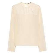 Zijden Beige Blouse Crepe de Soie Joseph , Beige , Dames