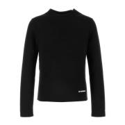 Zwarte polyester blend sweatshirt Jil Sander , Black , Heren