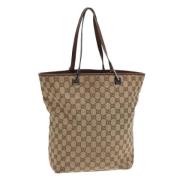 Pre-owned Canvas gucci-bags Gucci Vintage , Beige , Dames