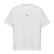 T-shirt met logo MM6 Maison Margiela , White , Heren