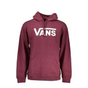 Rode hoodie met print en logo Vans , Red , Heren