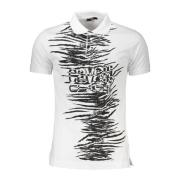 Witte Polo Shirt Mannen Cavalli Class , White , Heren