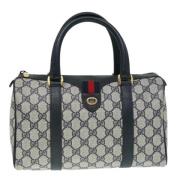 Pre-owned Leather gucci-bags Gucci Vintage , Blue , Dames