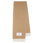 Alpaca Wol Fringed Sjaal Maison Kitsuné , Beige , Heren