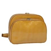 Pre-owned Leather backpacks Louis Vuitton Vintage , Yellow , Dames