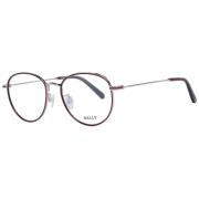 Burgundy Unisex Ronde Optische Frames Bally , Red , Unisex