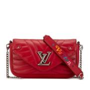 Pre-owned Leather wallets Louis Vuitton Vintage , Red , Dames