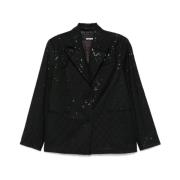 Zwarte Pailletten Jas Rotate Birger Christensen , Black , Dames