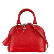 Pre-owned Leather handbags Louis Vuitton Vintage , Red , Dames