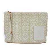 Pre-owned Canvas clutches Loewe Pre-owned , White , Dames