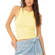 Gele Crop Top Free People , Yellow , Dames