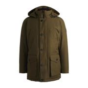 Relaxed fit capuchon parka Boss Orange , Green , Heren