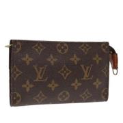 Pre-owned Canvas pouches Louis Vuitton Vintage , Brown , Dames