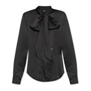 Shirt met decoratieve strik bij de halslijn Dsquared2 , Black , Dames