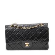 Pre-owned Leather chanel-bags Chanel Vintage , Black , Dames