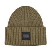 Chunky Rib Beanie Hat UGG , Green , Dames