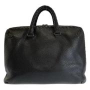 Pre-owned Leather briefcases Bottega Veneta Vintage , Black , Heren