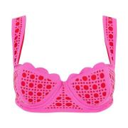 Roze Laser Gesneden Bikini Top Marysia , Pink , Dames