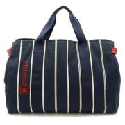 Pre-owned Canvas totes Chanel Vintage , Blue , Dames