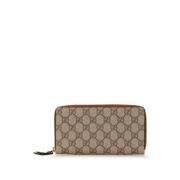 Pre-owned Leather wallets Gucci Vintage , Brown , Dames