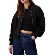 Zwarte trui met satijnen logo applicatie Calvin Klein Jeans , Black , ...