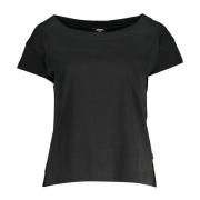 Korte Mouw Logo Tee Zwart Vrouwen K-Way , Black , Dames