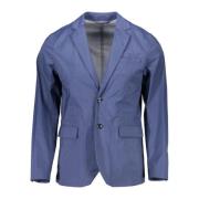 Klassieke Blauwe Herenjas Lange Mouw Gant , Blue , Heren