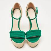 Pre-owned Suede sandals Gucci Vintage , Green , Dames