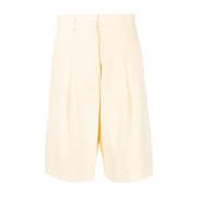 Beige Linnen Katoenmix Tailored Shorts Joseph , Beige , Dames