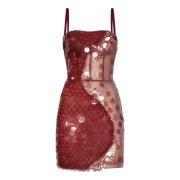 Rode Paillet Mini Bustier Jurk Nensi Dojaka , Red , Dames