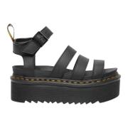 Zwarte Zebra Plateau Sandalen Dr. Martens , Black , Dames