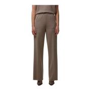 Wijde Pijp Wol Jersey Broek Femmes du Sud , Brown , Dames