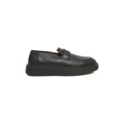 Heren Leren Loafers Hoge Rubberen Zool Cerruti 1881 , Blue , Heren