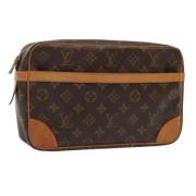 Pre-owned Canvas clutches Louis Vuitton Vintage , Brown , Dames