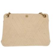 Pre-owned Cotton chanel-bags Chanel Vintage , Beige , Dames