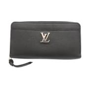 Pre-owned Leather wallets Louis Vuitton Vintage , Black , Dames