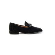 Strass Ornament Suède Loafer Vrouwen Alma EN Pena , Black , Dames