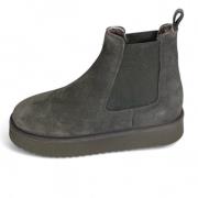 Suède Chelsea Boots met schapenvacht Copenhagen Shoes , Black , Heren