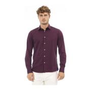 Italiaanse Kraag Shirt met Knoopsluiting Baldinini , Red , Heren