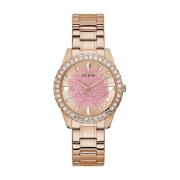 Glitterexplosie Dames Quartz Horloge Guess , Pink , Dames